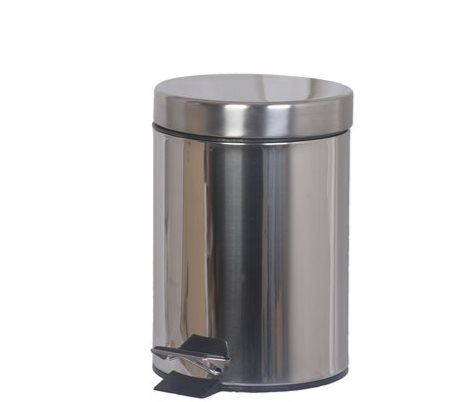 פח עגול 5 ליטר ניקל כסוף